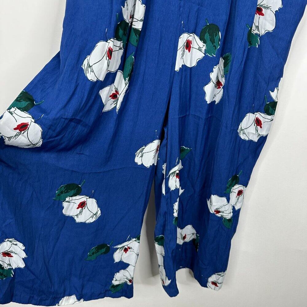 a new day - Blue Floral Sleeveless Jumpsuit - Picture 4 of 8